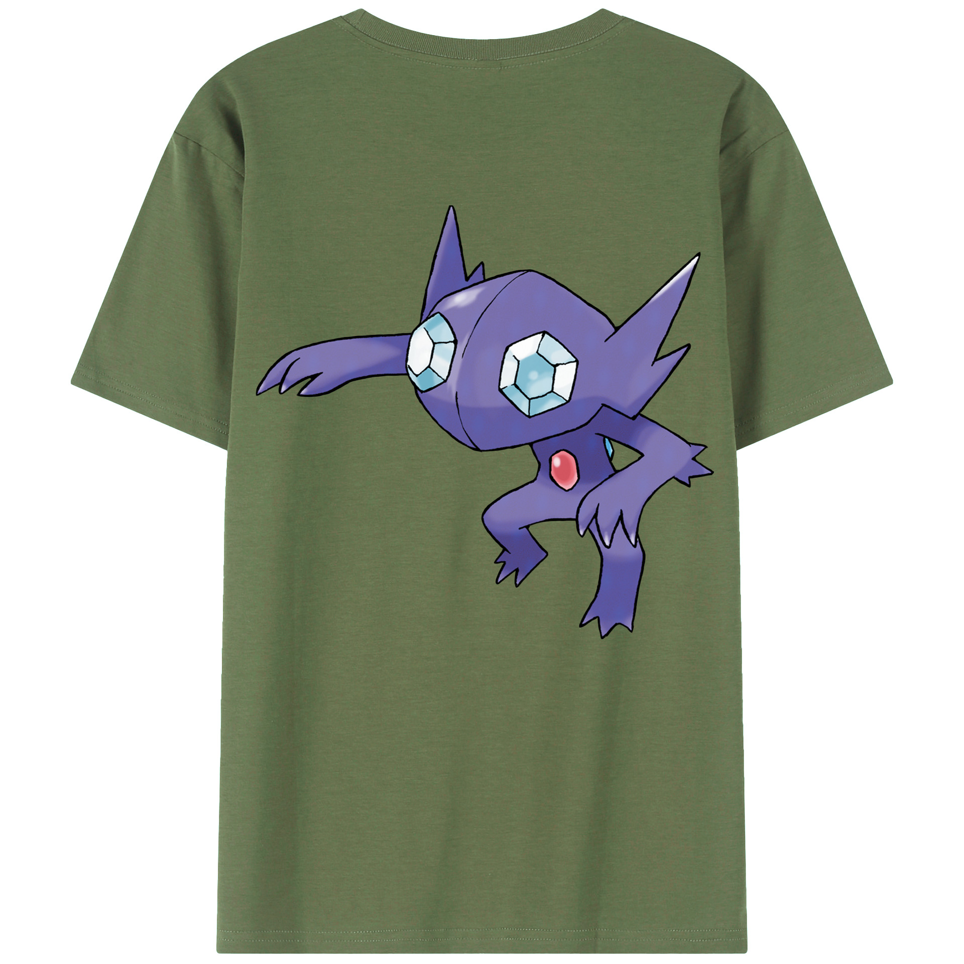 （画像用） ポケットモンスター Pokémon 綿100％ メンズ半袖Tシャツ（バックプリント） 通気性